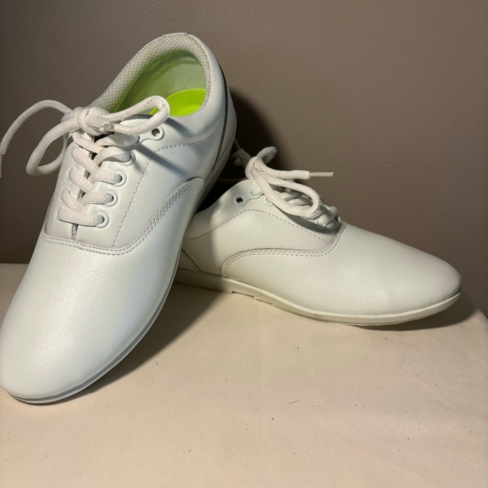 Drill Masters Shoes Mens 5 Womens7 White Rolled Heel Marching Band